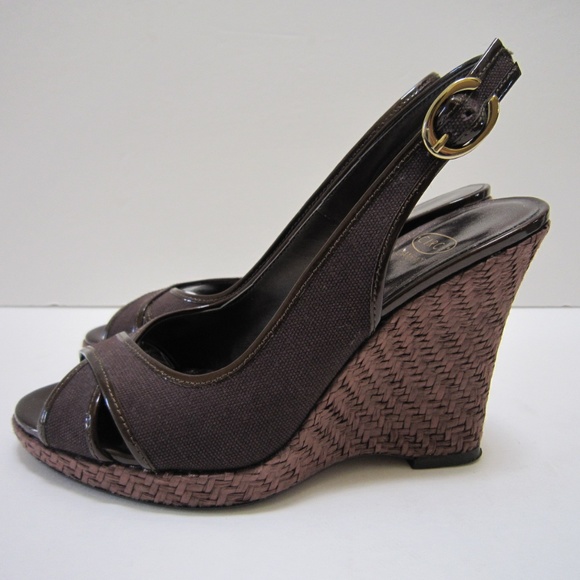 3/$27 Circa Joan & David Slingback Wedge Sandals - Picture 5 of 8